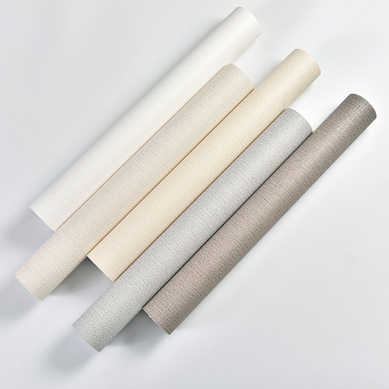 Simple and solid color non-woven self-adhesive wallpaper for bedroom living room study background wall wallpaper