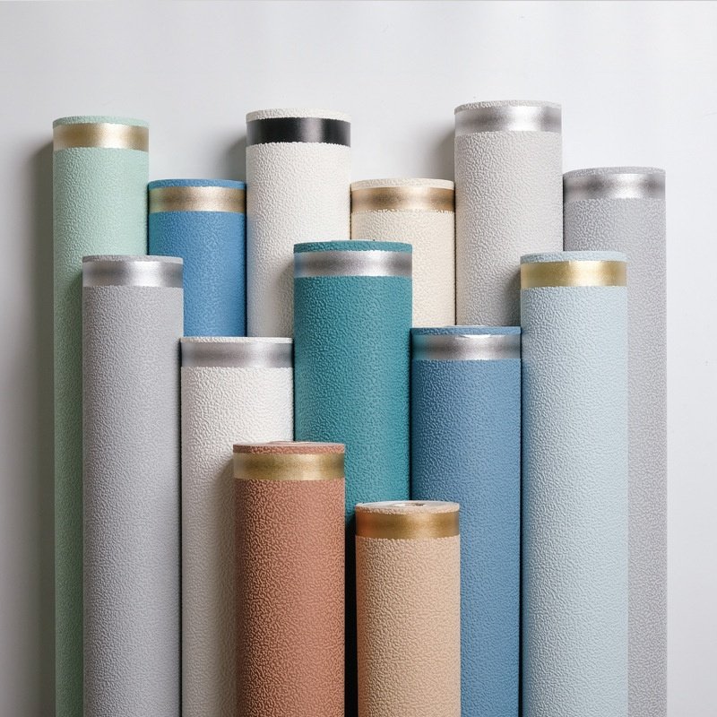 Minimalist 3D Non-Woven Wallpaper Roll Luxury Wall Paper For Curved Deer Skin Velvet Wallpaper Home decor