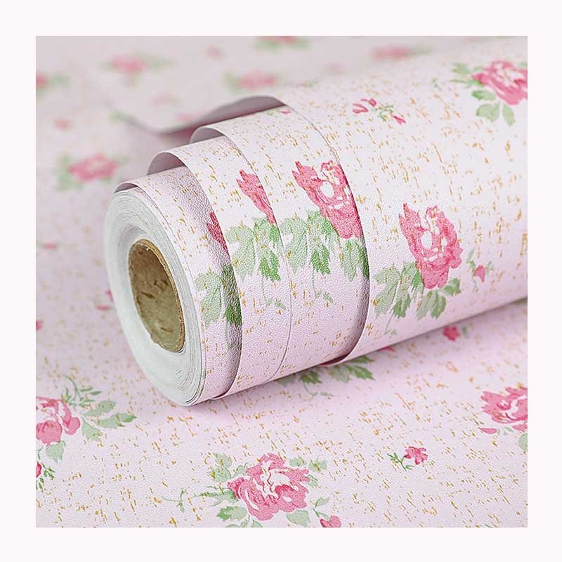 0.45*10m Self Adhesive Waterproof Blue Floral PVC Wallpaper Peel and Stick Wallpaper for Kids