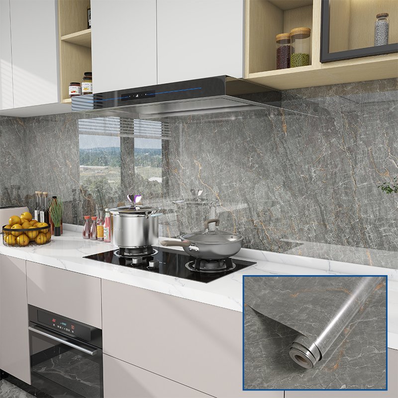 Modern High Glossy PVC Wall Panels Eco-Friendly Soundproof Marble Look Geometric Design Waterproof Apartment Rollable Wall Panel
