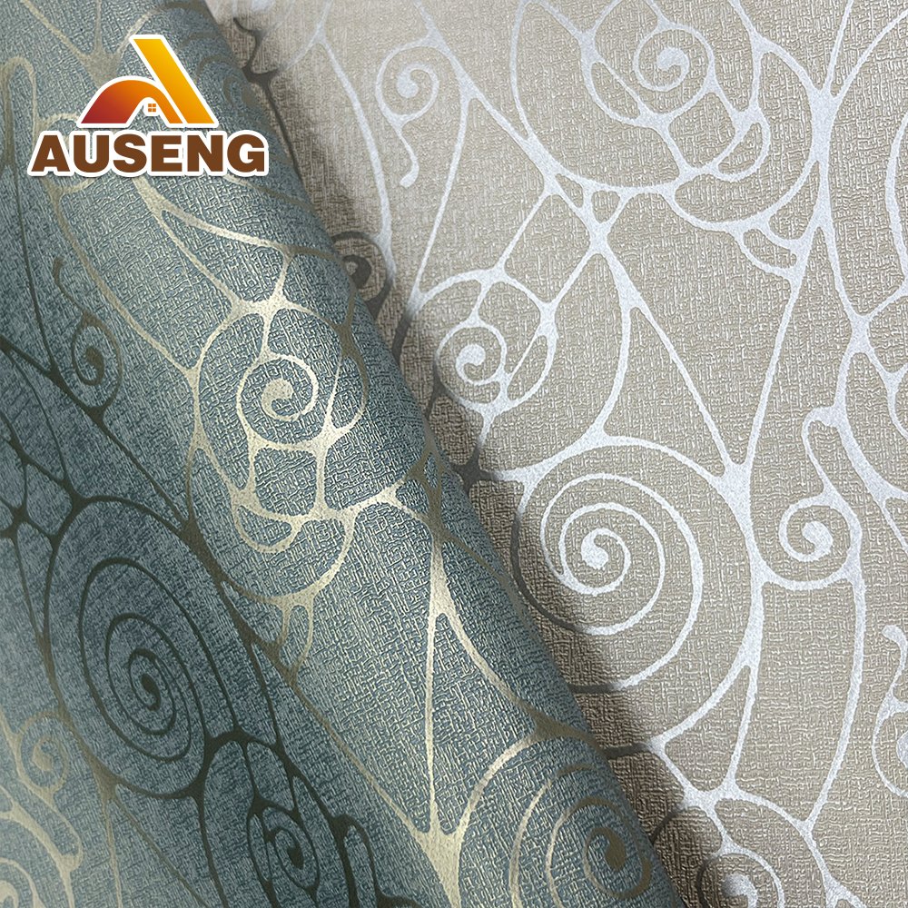 Hot Sale OEM Custom Decoration Hotel Fabric Backed Wall Paper Rolls Vinyl Textured Wallpaper Office Decor PVC Wallcovering