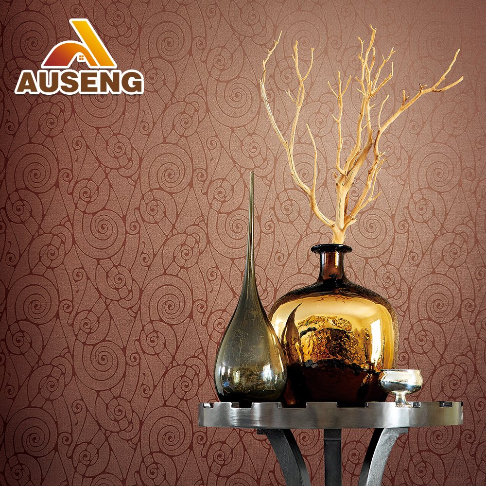 Hot Sale OEM Custom Decoration Hotel Fabric Backed Wall Paper Rolls Vinyl Textured Wallpaper Office Decor PVC Wallcovering