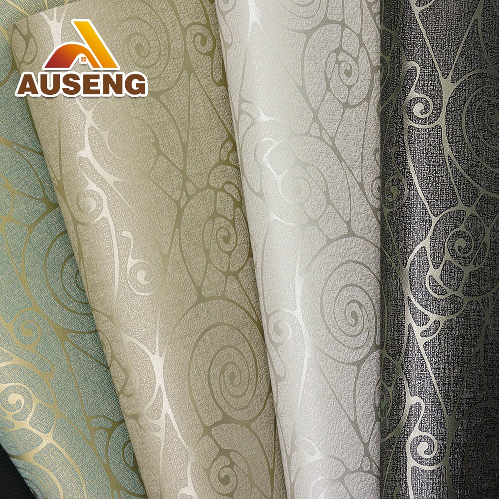 Hot Sale OEM Custom Decoration Hotel Fabric Backed Wall Paper Rolls Vinyl Textured Wallpaper Office Decor PVC Wallcovering