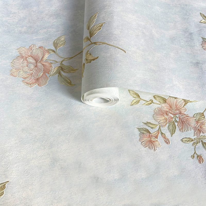 3D Wall Interior Design Decoration Flower Pattern Texture Non woven Wallpaper Living Room Bedroom Hotel Wallpaper Roll