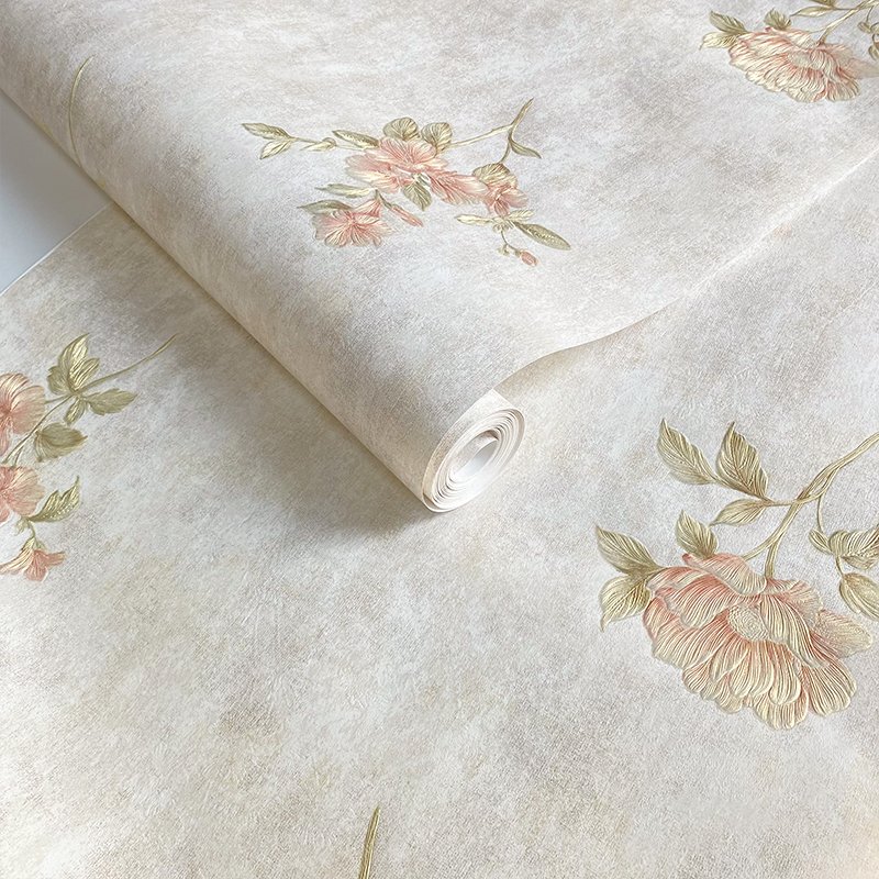 3D Wall Interior Design Decoration Flower Pattern Texture Non woven Wallpaper Living Room Bedroom Hotel Wallpaper Roll