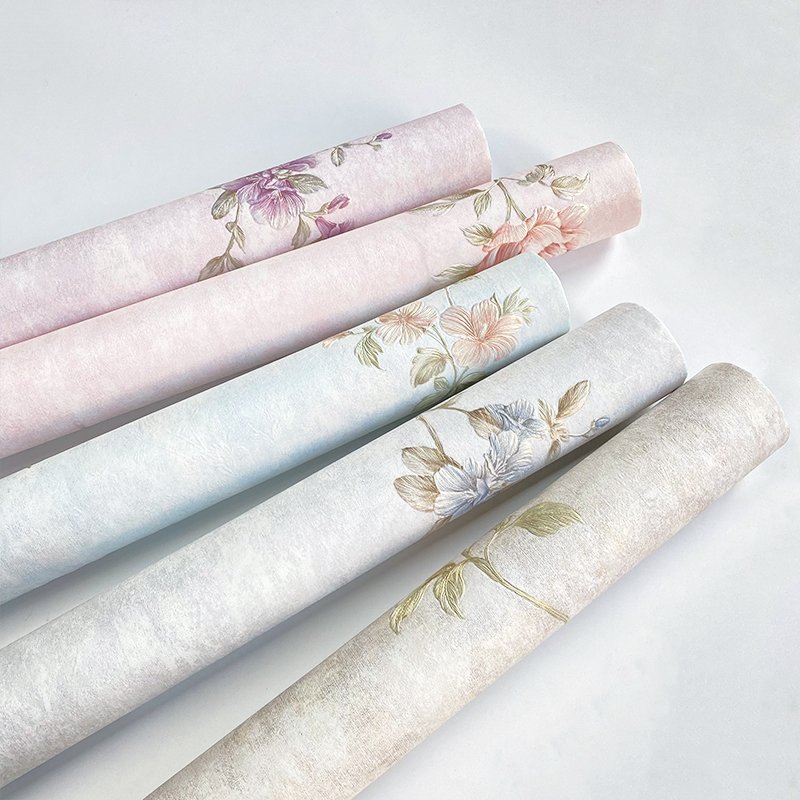 3D Wall Interior Design Decoration Flower Pattern Texture Non woven Wallpaper Living Room Bedroom Hotel Wallpaper Roll