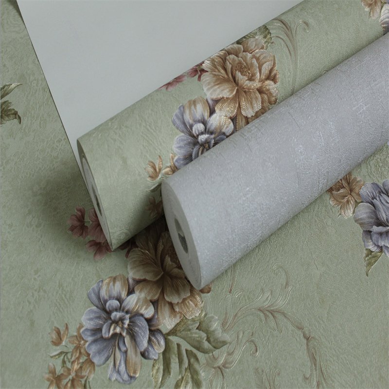 In Stock Wallpapers/Wall Coating Flower Beautiful Design Vinyle Wallpaper For Home Decoration Embossed Wallpaper