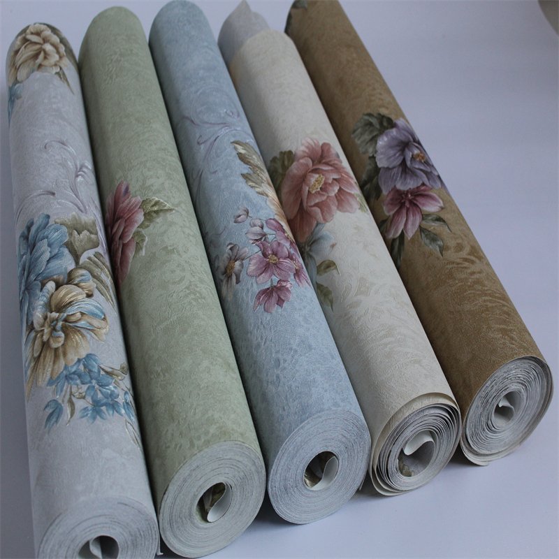 In Stock Wallpapers/Wall Coating Flower Beautiful Design Vinyle Wallpaper For Home Decoration Embossed Wallpaper