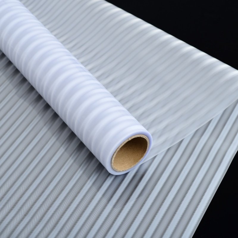 High Quality 3D Reeded Glass Film Glass Self Adhesive Type Fluted Bathroom Privacy Window Film For Home And Office