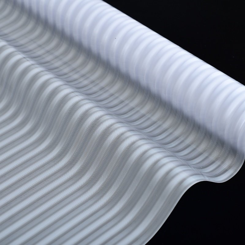 High Quality 3D Reeded Glass Film Glass Self Adhesive Type Fluted Bathroom Privacy Window Film For Home And Office