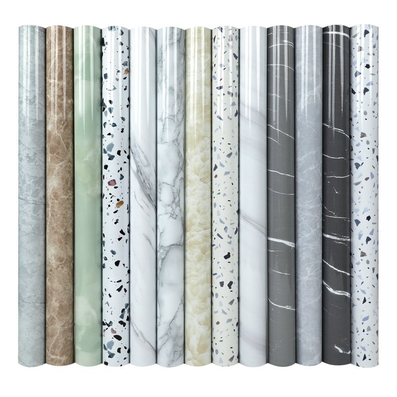 Wallpaper sticker 3d wallpaper pure solid color marble design pvc/pet wallpaper rolls