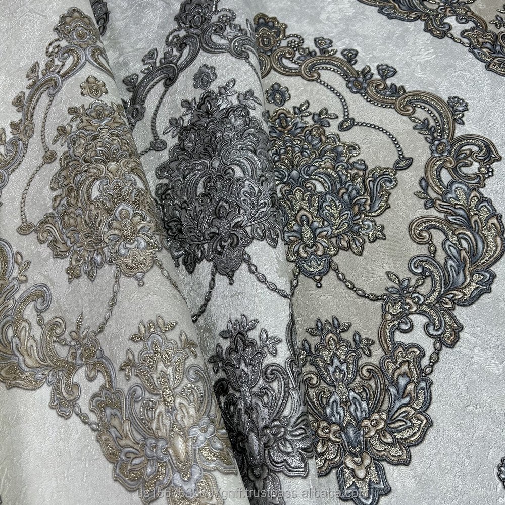 In stock wallpaper rolls Big size pvc wallpaper hot decoration wall decor luxury shiny wallpapers for home decoration