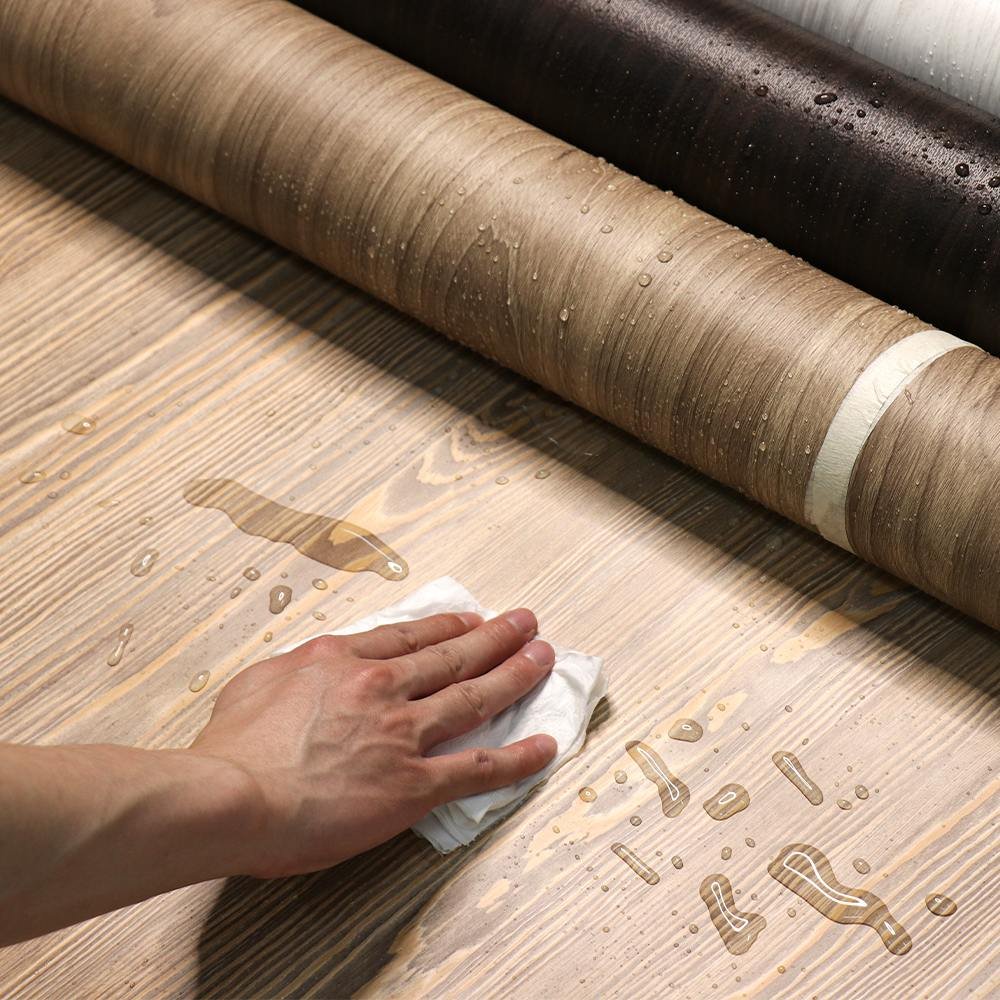 Texture Laminate Kitchen Cabinet Wrap Self Adhesive Wallpaper Wall Paper Furniture Film Vinyl Wood Grain pvc decorative film