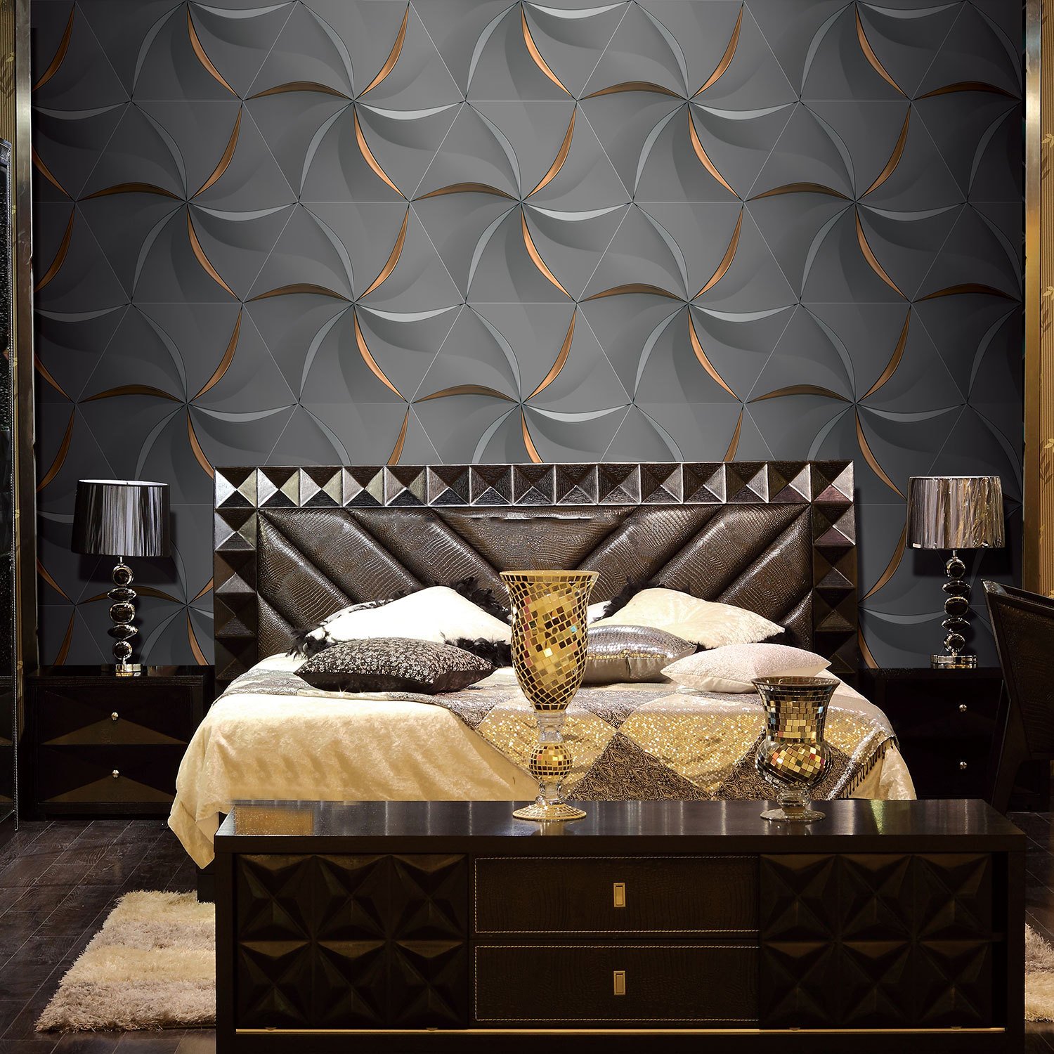 3D Wallpaper Flower Vinyl others wallpapers/wall panels for TV Background Luxury Wall Paper Wall Decor