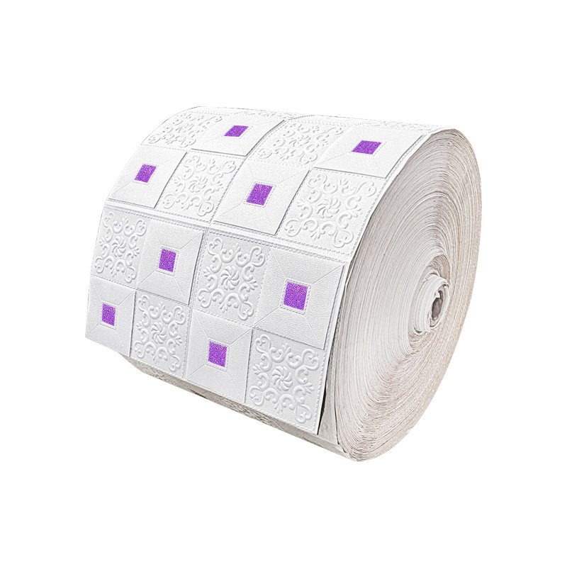 2024 Wholesale Self-Adhesive Roll Packed 3D Foam Easy Paste Peel and Stick Wallpapers 3D Wall panel for Kitchen Wall