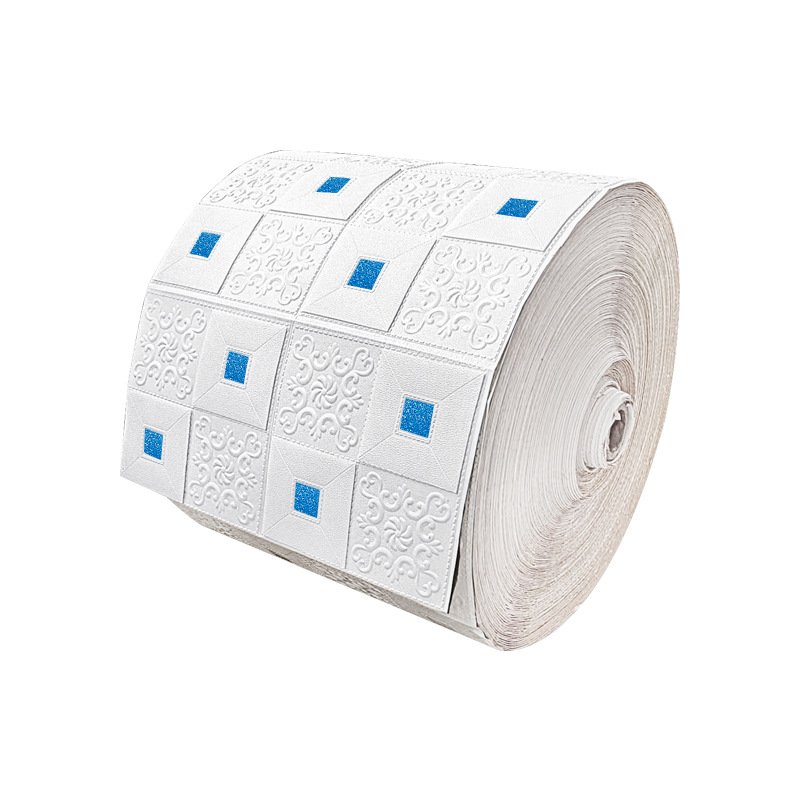2024 Wholesale Self-Adhesive Roll Packed 3D Foam Easy Paste Peel and Stick Wallpapers 3D Wall panel for Kitchen Wall