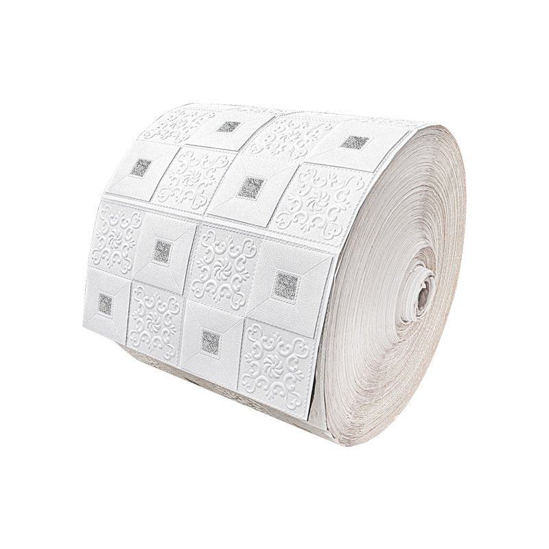 2024 Wholesale Self-Adhesive Roll Packed 3D Foam Easy Paste Peel and Stick Wallpapers 3D Wall panel for Kitchen Wall