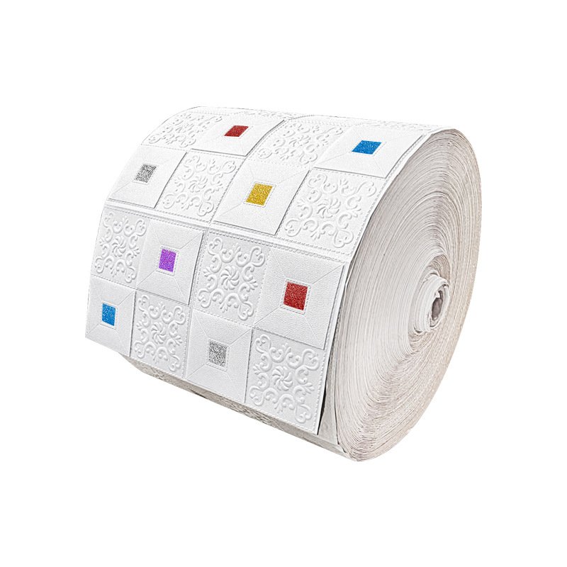 2024 Wholesale Self-Adhesive Roll Packed 3D Foam Easy Paste Peel and Stick Wallpapers 3D Wall panel for Kitchen Wall