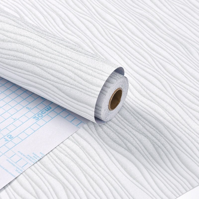 Water Ripple Style Grey Color Hard-Wearing Indoor Wallpaper Sticker Easy-To-Use Home Decorative Wallpaper Sticker