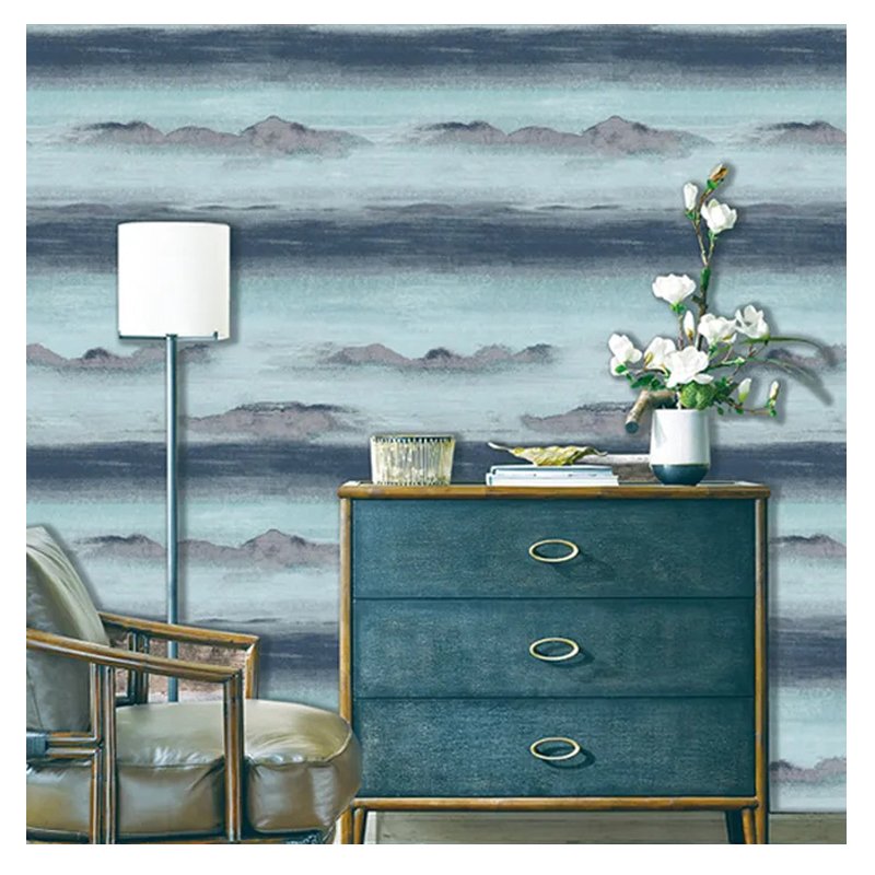 Personalized mountain brushing water Self adhesive non woven wall paper