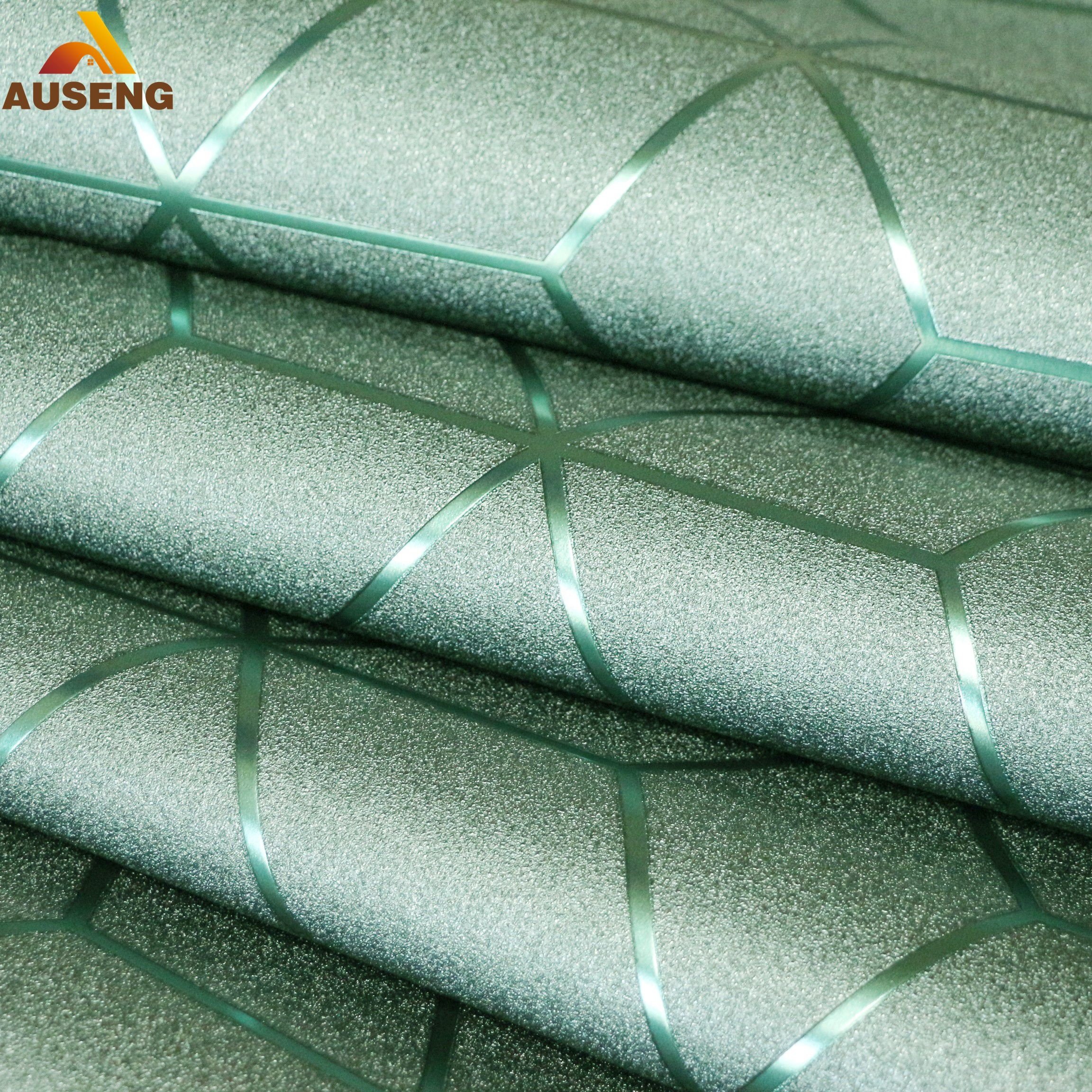 Home Wallpaper Living Room Tv Background Green Embossed 3D Wall Paper Hd Wallpaper Metallic Pvc Roll
