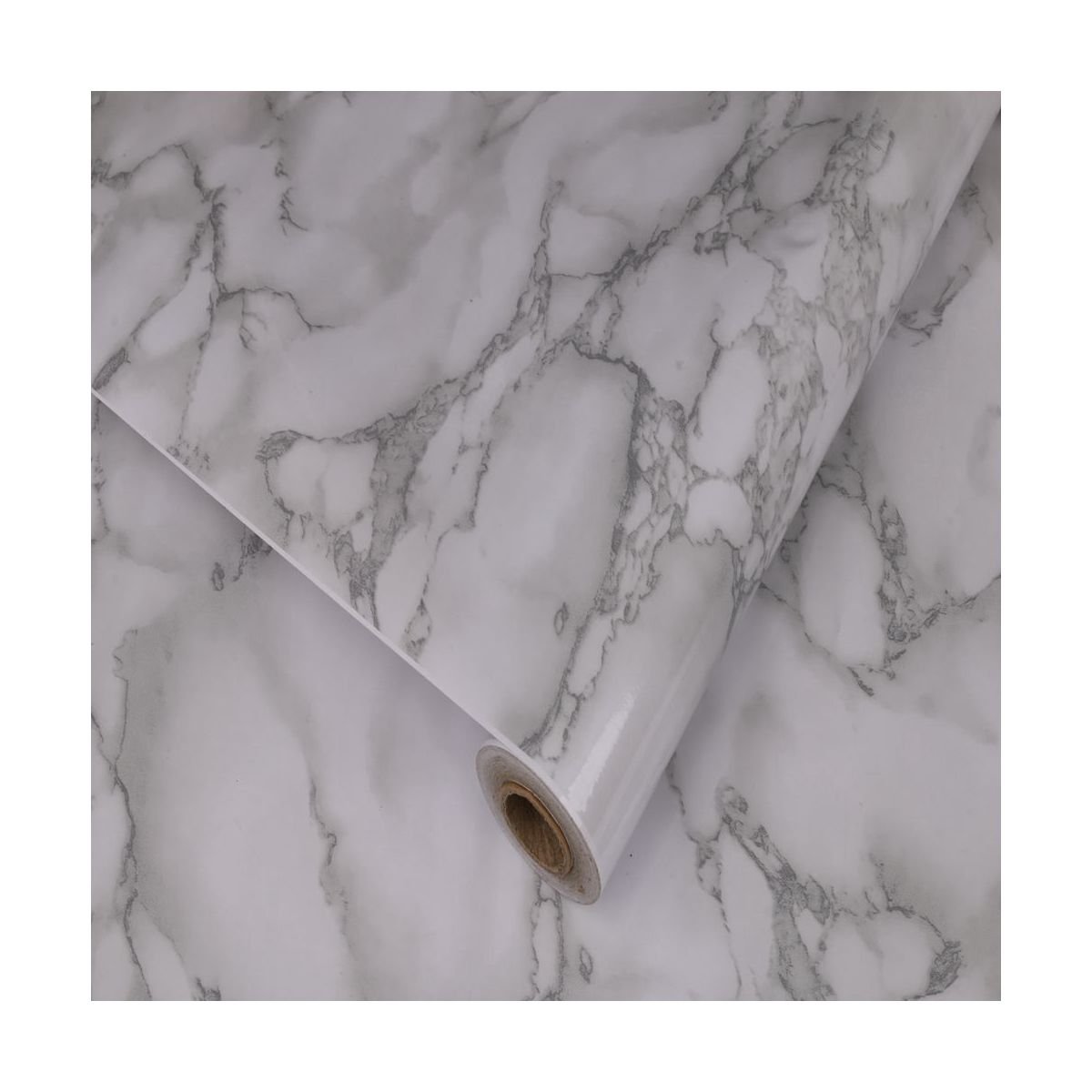 60cm width Marble renovation waterproof self-adhesive PVC wallpaper sticker Living kitchen Room Furniture film