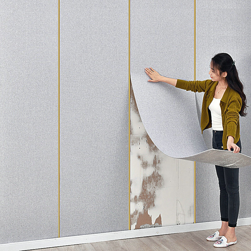 Fabric Backed Wallpaper Non-Woven Rolls Peel & Stick Textile Wallcovering