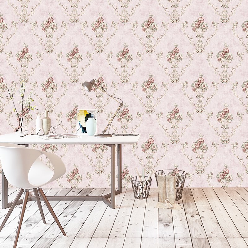 Custom Wall Mural Wallpaper for Girls Bedrooms Pink Wallpaper for Girls Room Classic Wallpaper