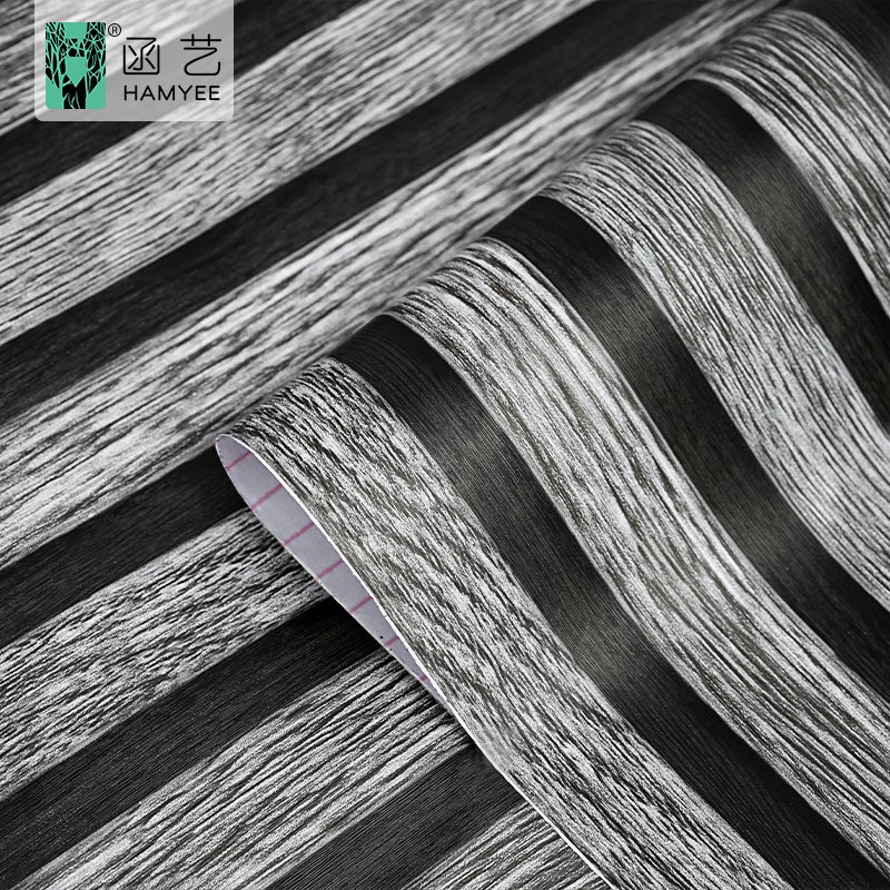 High quality self adhesive wood grain grille pattern pvc wallpaper wall covering paper wooden wall cover paper