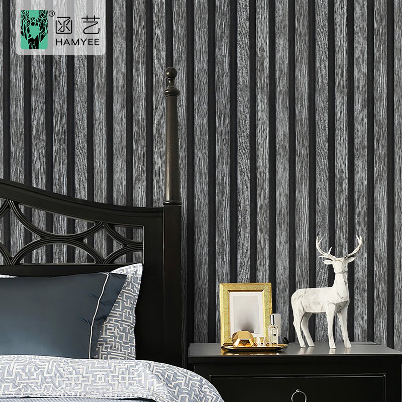 High quality self adhesive wood grain grille pattern pvc wallpaper wall covering paper wooden wall cover paper