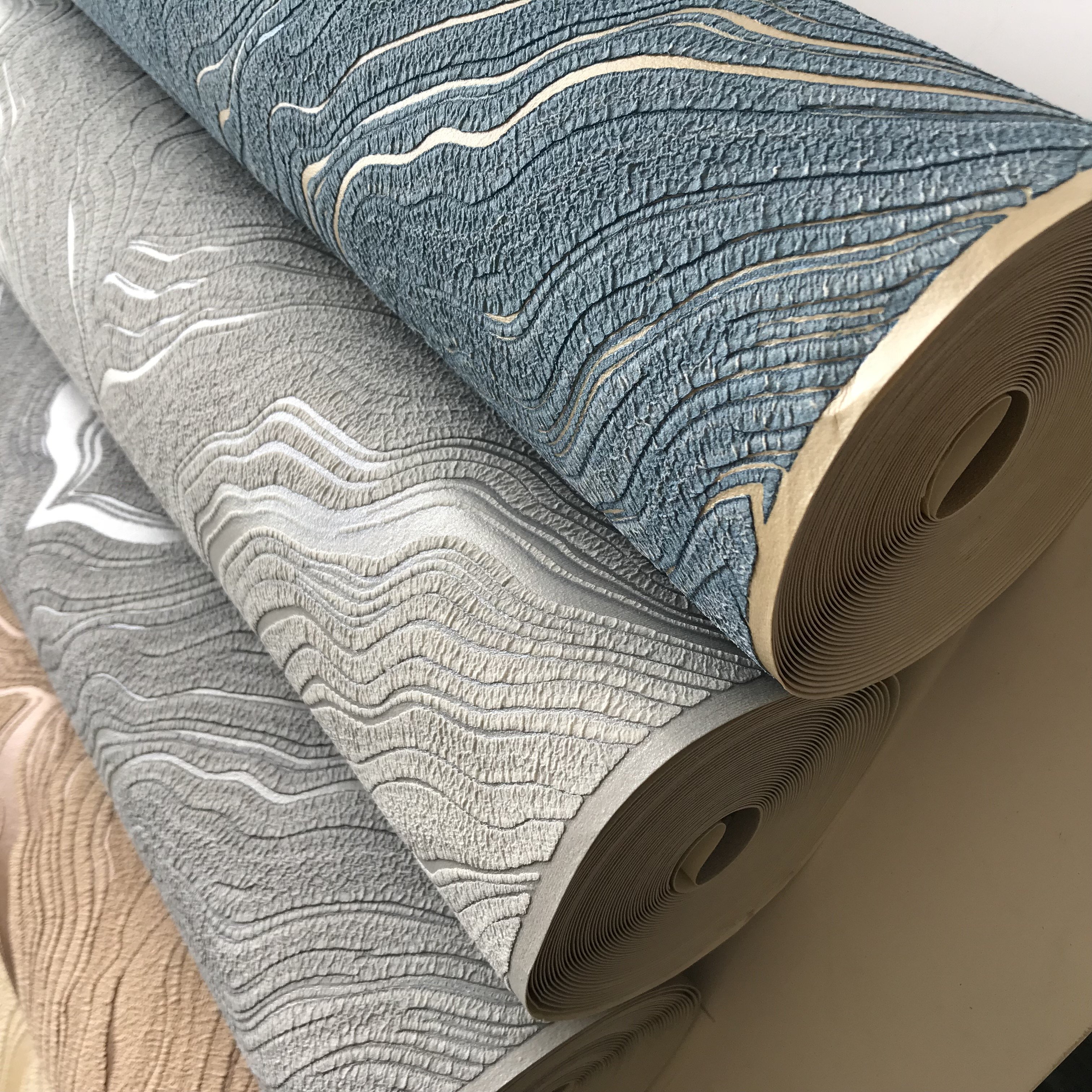 Wholesale Hot Sale Luxury 0.53m pvc textured Suede Wallpaper