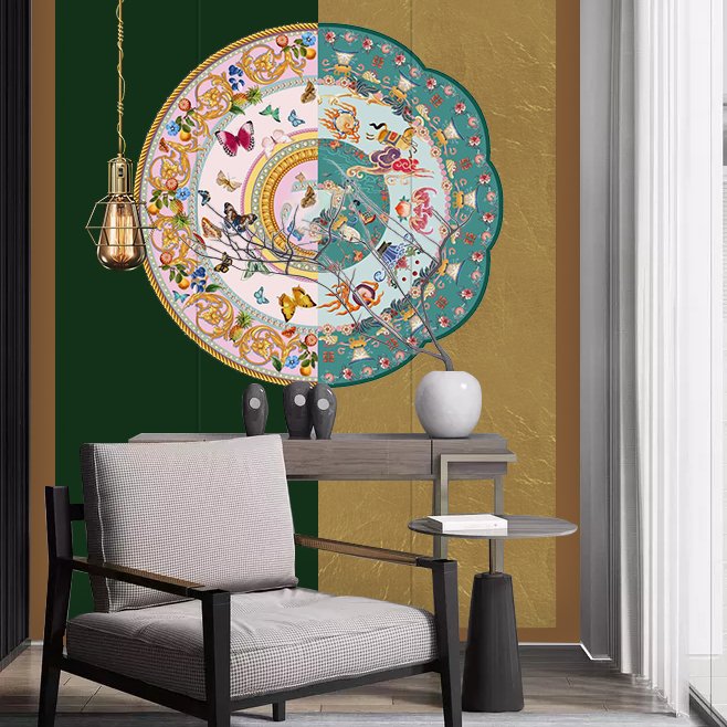 New product entrance wall interior decoration background wall paper roll home wallpaper