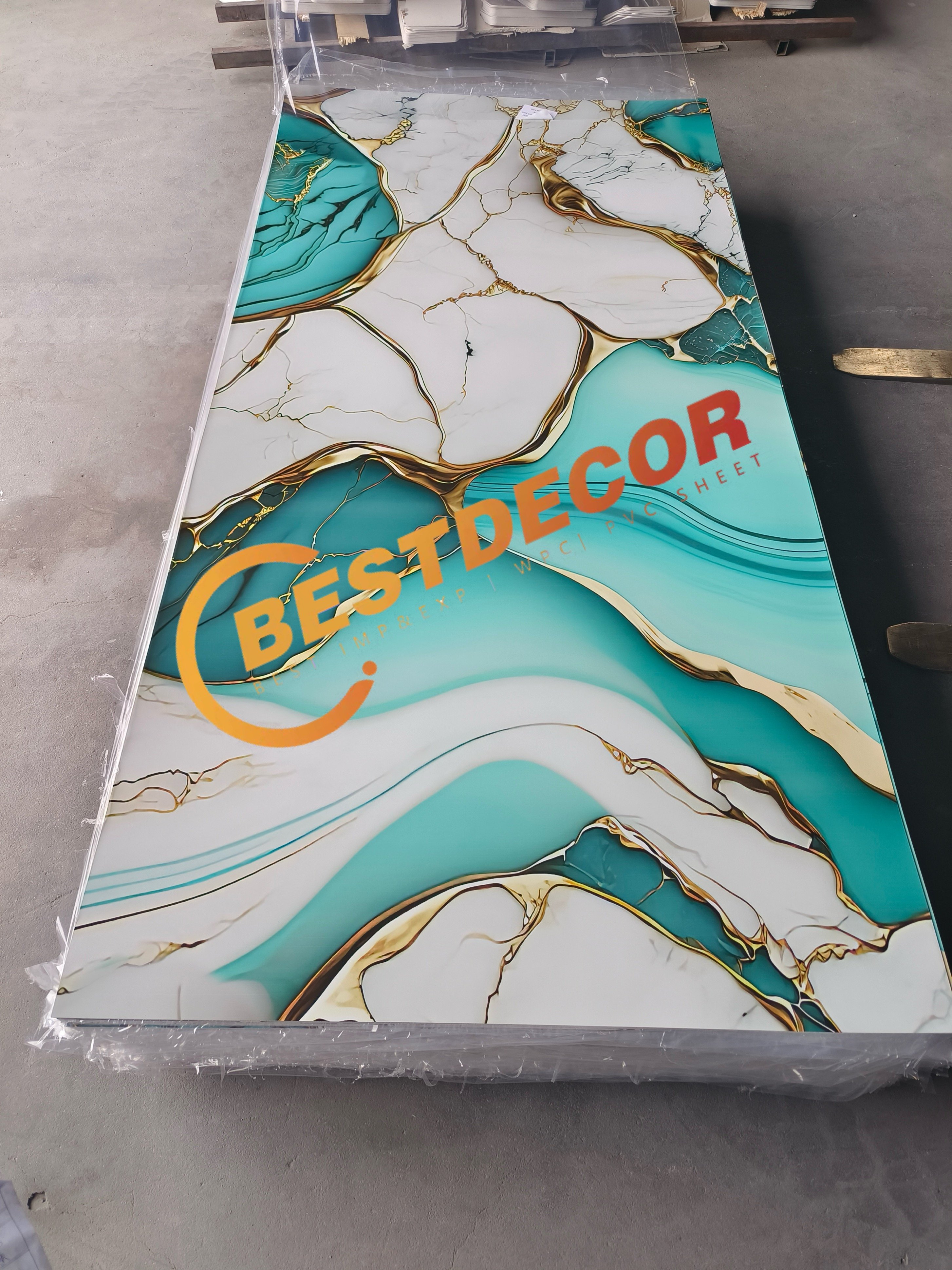 High Glossy Wholesale Price 2mm 4x8 UV PVC Sheet Marble Alternative PVC Sheet For Wall Decoration