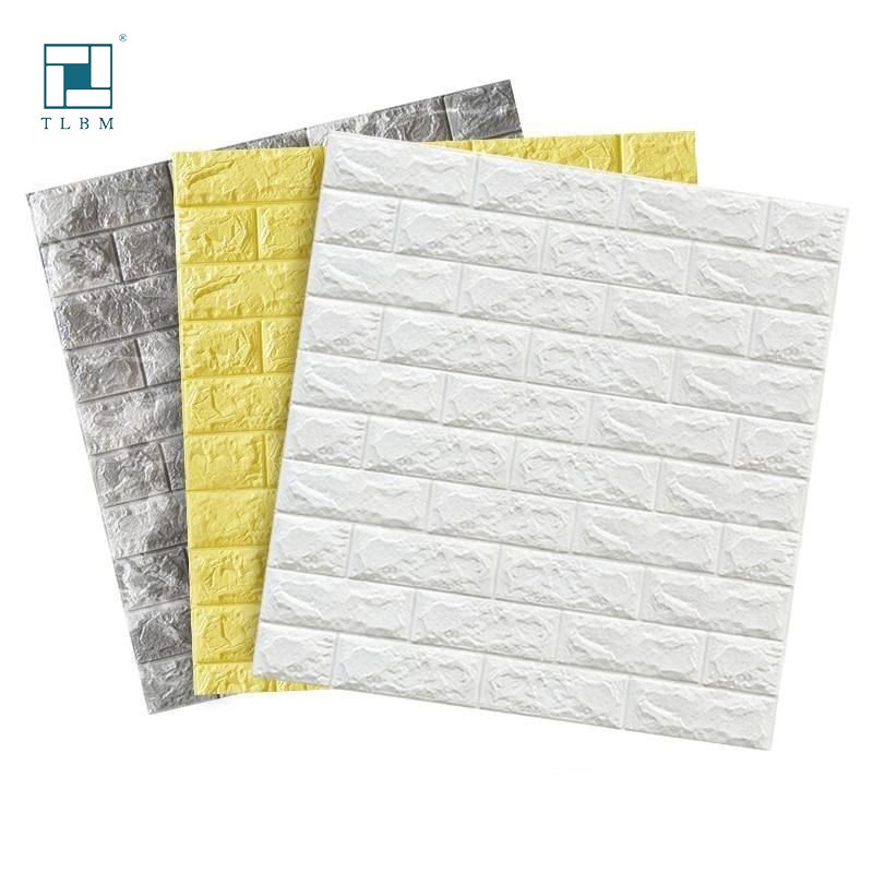 2023 new arrival self adhesive roll package home decorative 3d foam wallpapers 3d wall panel 3d brick wallpaper