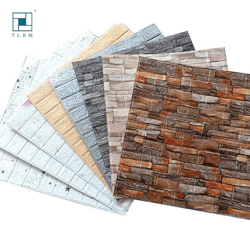 2023 new arrival self adhesive roll package home decorative 3d foam wallpapers 3d wall panel 3d brick wallpaper
