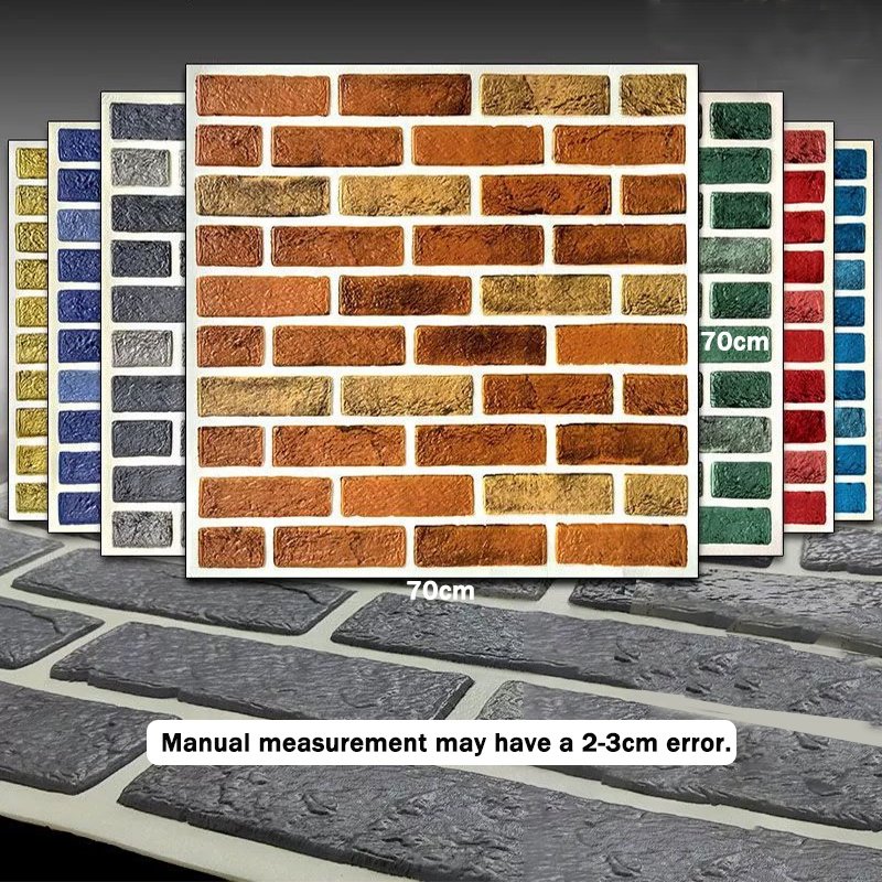 xpe stereoscopic wall 3d Wallpaper diy self adhesive wallpaper thickened 70*70cm kitchen bathroom ect wall modular stick