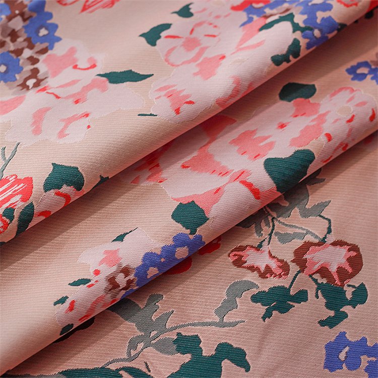 Retro Yarn-dyed Multi-color Trumpet Flower Twill High-definition Jacquard Fabric Wallpaper rolls