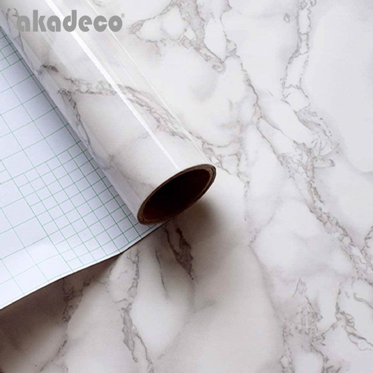 Kitchen Decor Countertops Waterproof Self Adhesive Furniture Covers Marble Contact Paper Roll Peel And Stick Wallpaper 3D