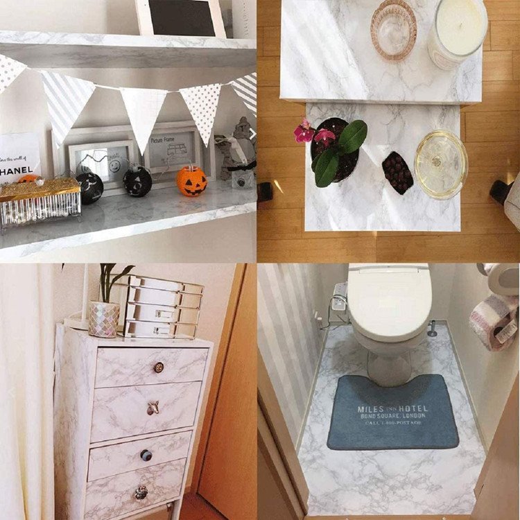 Kitchen Decor Countertops Waterproof Self Adhesive Furniture Covers Marble Contact Paper Roll Peel And Stick Wallpaper 3D
