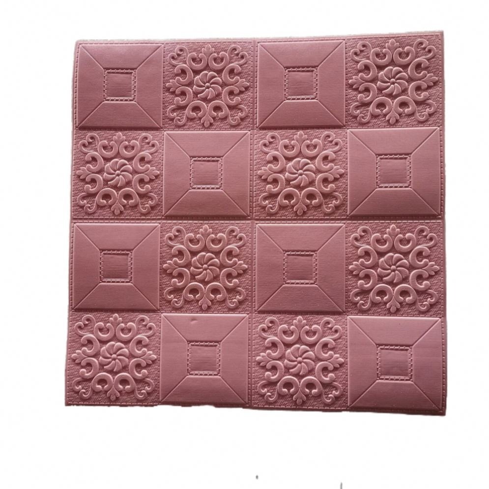 2023 New fashionable Waterproof self adhesive XPE roll 3D foam Wallpaper wall stickers wall panel in white