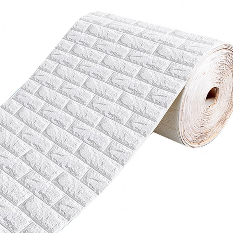 Super marketing self adhesive long size 3d foam wallpaper for home decoration