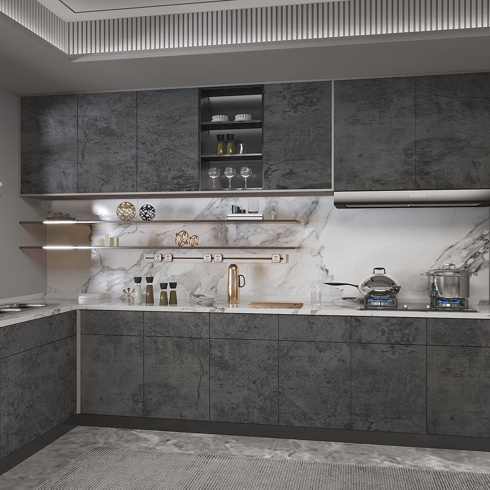 Cheap Industrial Style Matte Wallpaper Beige Grey Cement Concrete Contact Paper Self Adhesive Removable Wall Paper