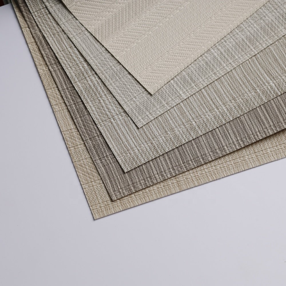 New Arrival Fireproof Woven Fabric PVC Wall Paper Modern Design with Geometric Pattern for Home Decor and Hotels Soundproof