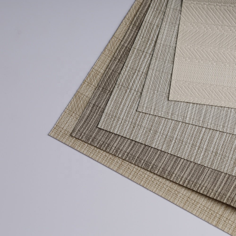 New Arrival Fireproof Woven Fabric PVC Wall Paper Modern Design with Geometric Pattern for Home Decor and Hotels Soundproof