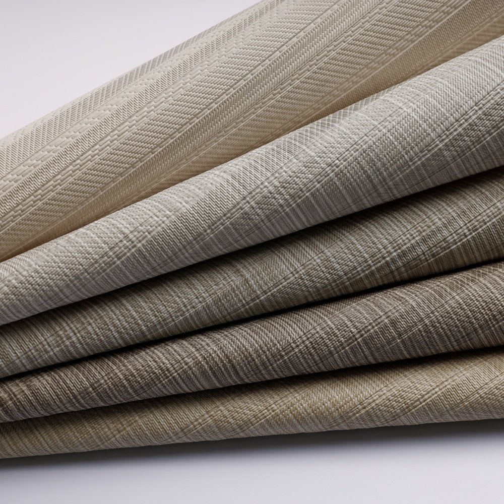New Arrival Fireproof Woven Fabric PVC Wall Paper Modern Design with Geometric Pattern for Home Decor and Hotels Soundproof