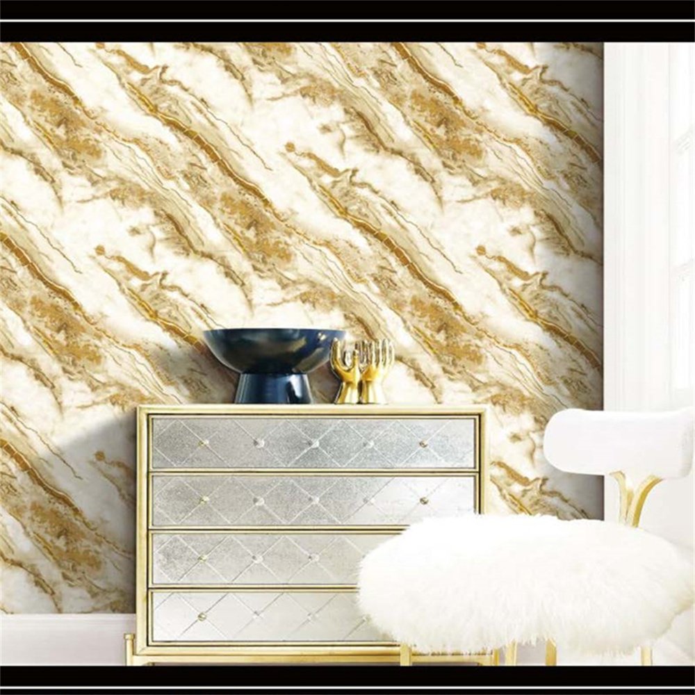 Summer luxury elegant marble retro waterproof pvc wallpaper for hotel lobby office wallpaper