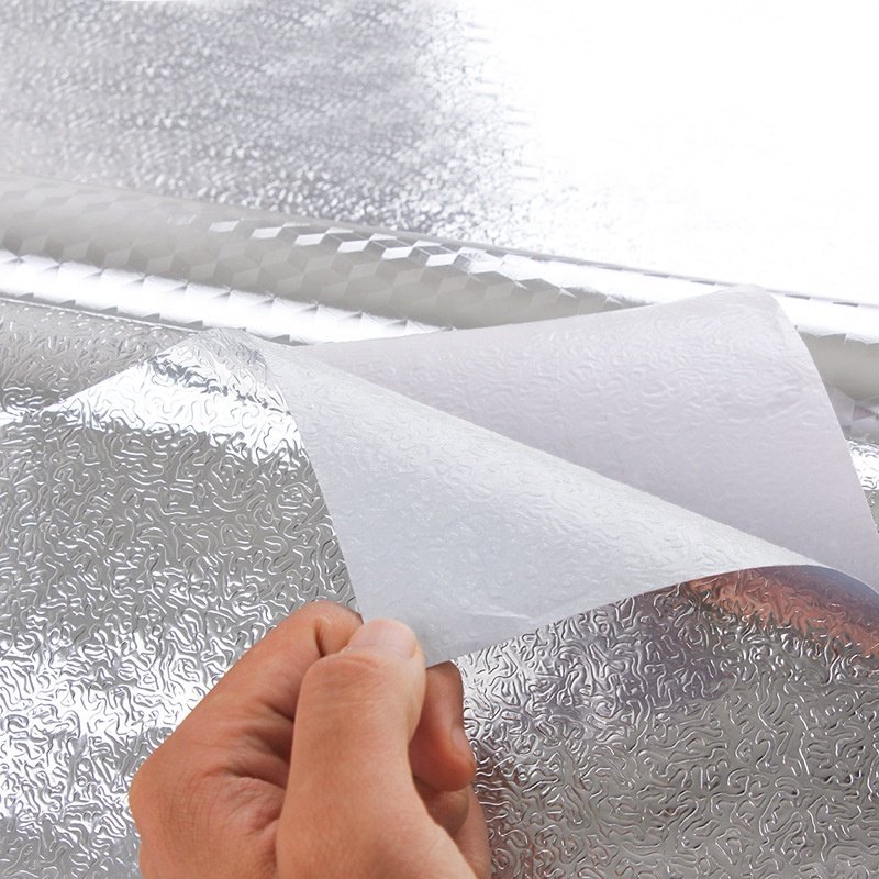 Hot Heat-Resistant Pvc Aluminum Kitchen Wall Stickers Oil Proof Cabinet Stickers Wallpaper Rolls