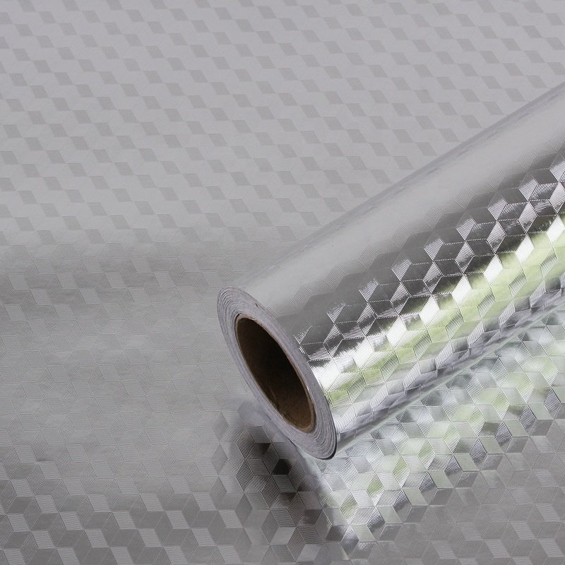 Hot Heat-Resistant Pvc Aluminum Kitchen Wall Stickers Oil Proof Cabinet Stickers Wallpaper Rolls