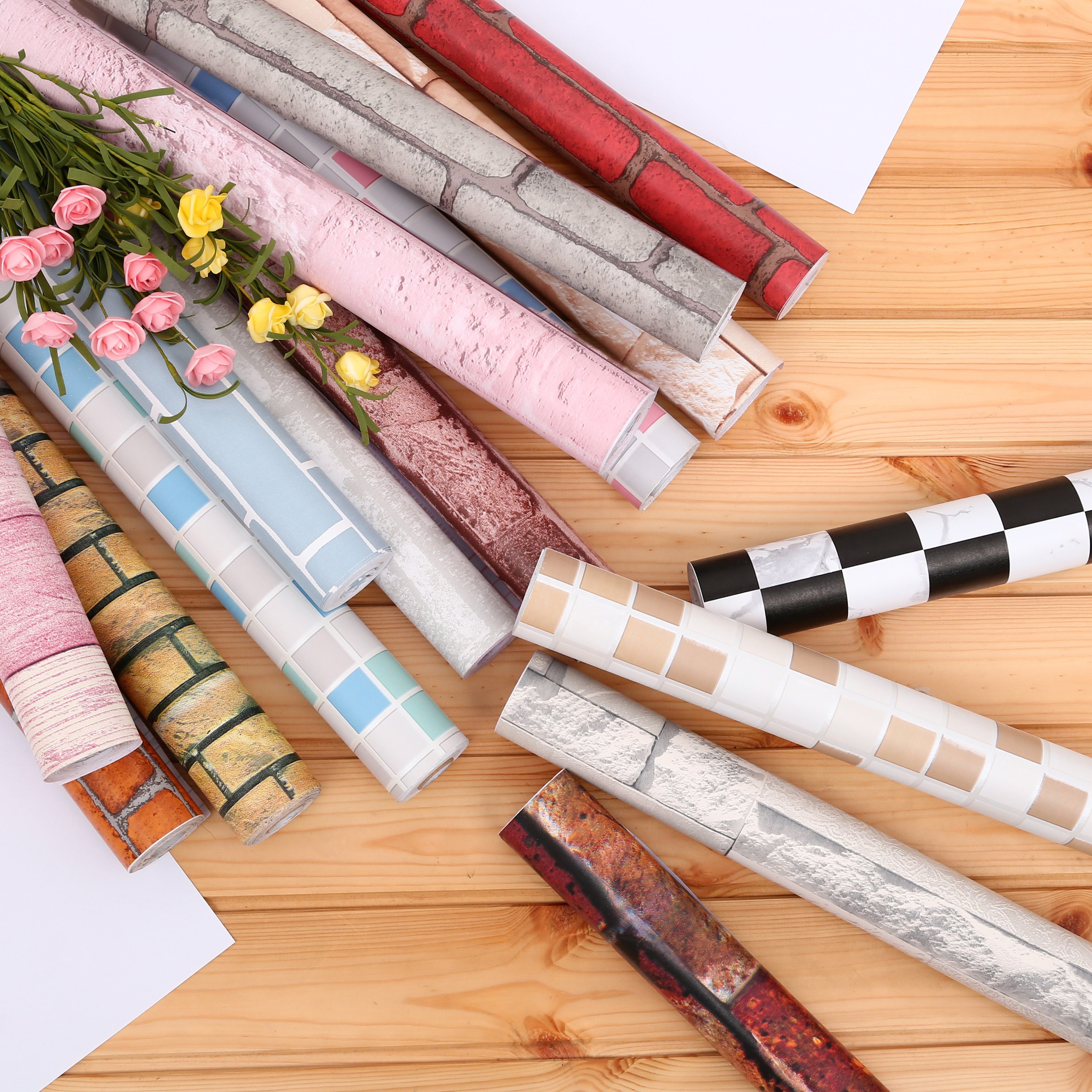 PVC wallpaper self adhesive vinyl decoration stickers