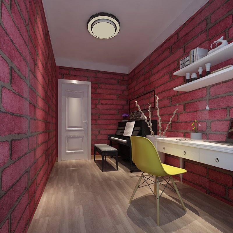 Manufacturer Red Brick Self-adhesive Wallpaper Roll Modern 3d Home Decoration Mural Sticker Wallpaper Chinese Hospital 200 Roll